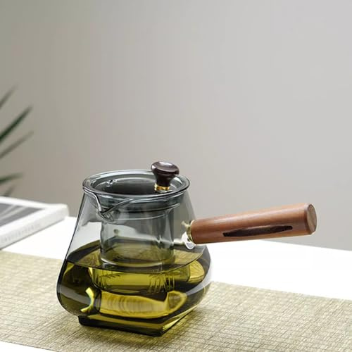 LEEDJUINE Teiera quadrata in vetro in stile giapponese, 720 ml 24 once, ospite della famiglia che ricevono gli ospiti Kungfu tè Set