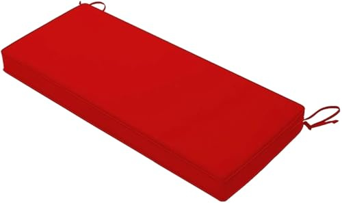 UICMNSI Bankauflage, Abnehmbarem Sitzkissen Banks, rutschfeste Gartenbank Auflage, Waschbar Sitzauflage Banks for Innen Outdoor Fensterbank Couch ban k Eckbank Auflagen(Red,105x45x8cm)