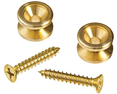 Planet Waves PWEP302 2 Solid Brass Guitar Strap End Pins Brass