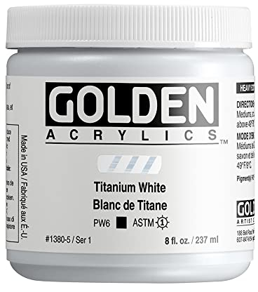 Goldene 0001380-5 8 Unzen Heavy Body Acrylfarbe - Titanwei-