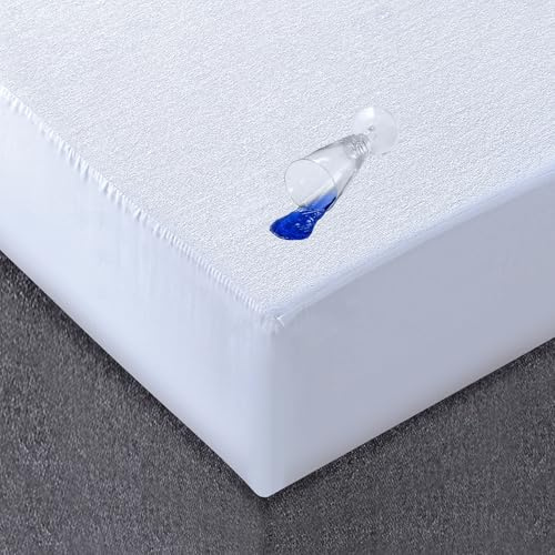 Home Sweet Home UK 30CM 12” Deep Terry Towel Waterproof Mattress Protector Super Kingsize Bed Non-Allergenic Machine Washable Super King-Size Mattress Protectors Superking fitted Mattress Cover Sheet