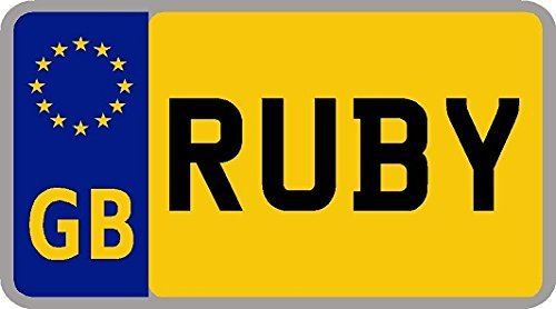 Ellis Graphix Personalised Self-Adhesive 90 x 50 mm Childrens Kids Number Plate Sticker to fit Cozy Coupe