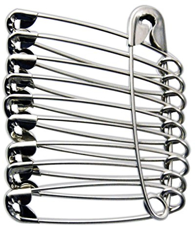 Large Safety Pins Size 4 / 52mm 50Pcs Silver by SvaMz
