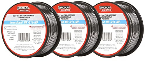 Lincoln Electric MIG Welding Wire, NR-211-MP, .035, Spool, Model: ED030584 (Pack of 3)