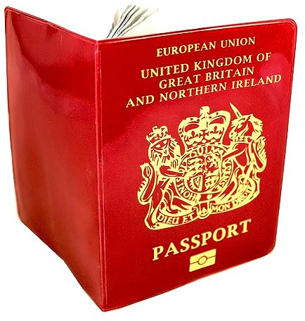 (30+ Designs) Passport Cover Holder Protector Wallet Case Mens Womens for Travel Holiday & Luggage Tag Options (UK Standard Passport)