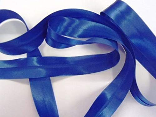20 mm hochwertiges Satin-Schrägband in 16 Farben, 23-Meter-Rolle königsblau