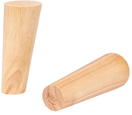 4PCS Sofa Legs 6inch Wood Oblique Tapered Wooden Furniture Legs Wood color 15cm with white box