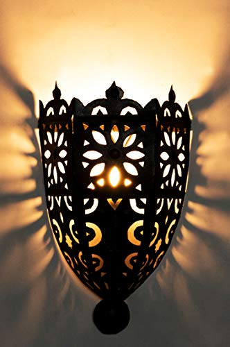 Marokkanische orientalische orient mediterrane Wandlampe Wandleuchte Wand Lampe Leuchte aus Eisen Badia - inklusive Elektrik