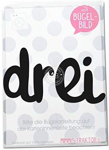 Bügelbild Geburtstag! Schriftzug Flockfolie Aufbügler Applikationen Bügelsticker für Stoffe Textilien Kinder zum Aufbügeln Flicken, Farbe:schwarz, Zahl:3