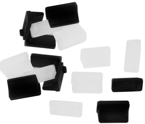 Silicone USB Cap Port Cover Anti Dust Protector for USB Female End (10x White + 10x Black)