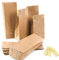 Kleine Blockbodenbeutel, 10 Stück: Papiertüten Braun, Teetüten Kraftpapier, Geschenktüte Give-Aways, Für Kaffee, Tee, Kräuter & Kekse, Kraftpapiertüten, Papiertaschen mit Verschluss, 7 x 4 x 20,5 cm