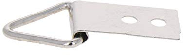 MroMax - Set di 20 ganci triangolari per quadri, 31 x 12 mm, colori argento, per decorazione domestica, cornici per foto