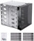 rwu0 - Gabbia per hard disk SATA da 5,25 a 5X 3,5 rack per PC con spazio ventilatore in acciaio inox per computer SAS