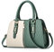 NICOLE & DORIS Schultertasche Damen Mode PU Leder Schick Shopper Handtasche Umhängetasche Tote Handtaschen mit Quasten Grün