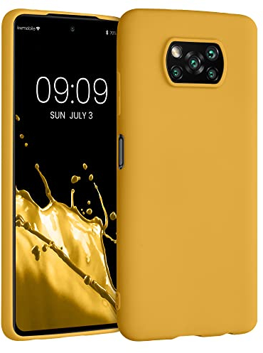 kwmobile Hülle kompatibel mit Xiaomi Poco X3 NFC/Poco X3 Pro Hülle - weiches TPU Silikon Case - Cover geeignet für kabelloses Laden - Honiggelb
