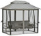 Outsunny Hollywoodschaukel Gartenschaukel Schaukel mit Seitenwänden 3-Sitzer Dunkelgrau 256 x 172 x 248 cm
