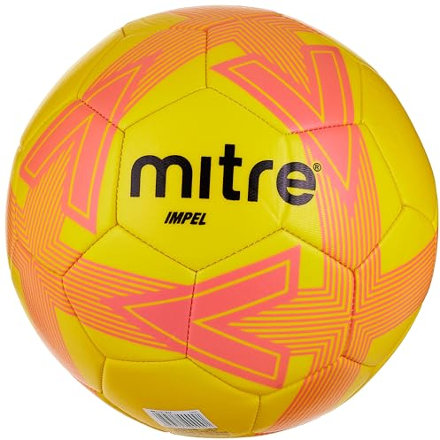 Mitre Impel L30P Fußball, hohe Strapazierfähigkeit, Formbeständigkeit, Gelb/Orange, 3