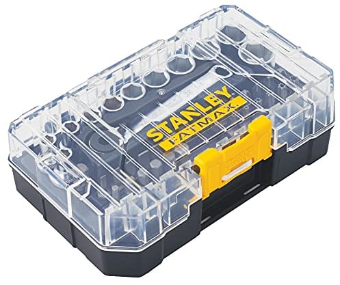 STANLEY FMMT19101-0 SET BUSSOLE E INSERTI 37 PZ ATT.1/4 CON CHIAVE PORTA INSERTI A CRICCHETTO