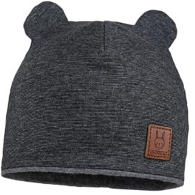 maximo GOTS Baby-Mütze, Öhrchendeko Ringeljersey Made in Germany Mikroringel