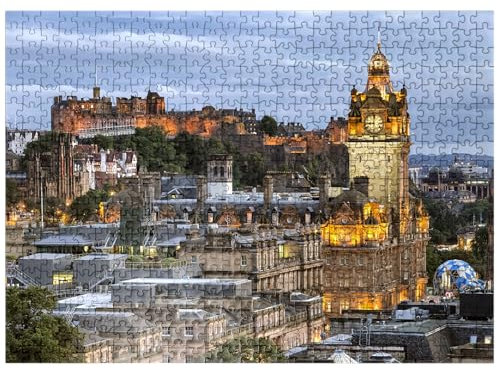 MyPuzzle Edinburgh Scotland - Premium 500 Piece Jigsaw Puzzle - Made in USA