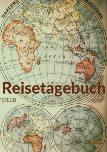 Reisebericht Weltkarte A4: Reisejournal Welt