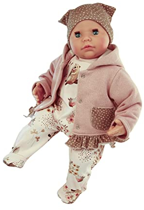 Schildkröt Puppe Julchen Gr. 52 cm (Mal Haar, Blaue Schlafaugen, Baby Puppe inkl. Kleidung)