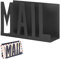 KAYLRE Porta Lettere Selezionatore di Lettere in Metallo Nero Organizer Ritagliato da Tavolo Portadocumenti Lettere di Posta per Desktop Casa Ufficio Scuola