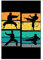 FISH DRAGATE Retro-Kampfsport-Poster, Karate, Wandkunst, Dekoration, Bild, Gemälde für Wohnzimmer, Schlafzimmer, Dekoration, Rahmen-Stil, 30 x 45 cm
