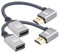 RIIEYOCA Lot de 2 Câbles Tressés UHD 4K HDMI Coudé à 90 Degrés - 18 Gbps High Speed 2.0 - Prend en Charge 4K @ 60 Hz, 1080p, HDCP 2.2, ARC, 3D
