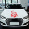 Reflektierend Autoaufkleber für Motorhaube Vinyl Fliegender Drache Aufkleber für Autos (Rot)