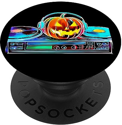 Halloween DJ Turntable Vinyl - Deejay Music Mixer PopSockets Swappable PopGrip