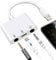Sanjyut Microphone & 3.5mm Headphone Adapter for iPhone Microphone Adapter for Live-Streaming with Charging Port Lighting to Audio & MIC Adapter Compatible with iPhone/iPad
