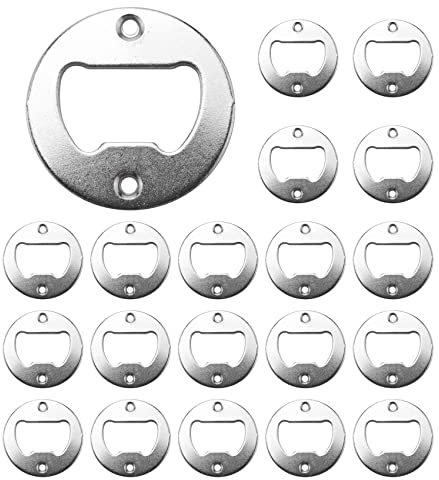 Wresetly Kit di inserimento apribottiglie, 20 set di apribottiglie rotondi per fai da te, chiave birra, apribottiglie, cavatappi