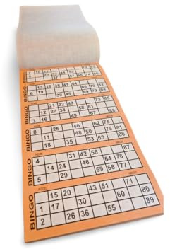 JKG BINGO PAD 100 TICKET SHEETS - 600 Games Jumbo Bingo Game Books | Big Number Perforated & Numbered Bingo Raffle Arcade | Adult Activity Books For Bingo Dabbers | Stationary School Art Supplies