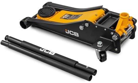 JCB 2.5 Tonne Automotive Low-Profile Double-Pump Trolley Jack, 505mm Max. Height | 3 Year Warranty