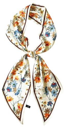 Silk Head Scarf for Hair Fashion Headwrap for Women Lightweight Neck Tie