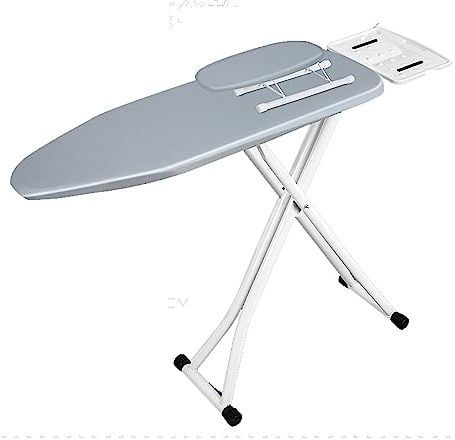 ALEjon Tabla de Planchar de Lujo, Tabla de Planchar Vertical Plegable para el hogar, con Soporte para estación de Plancha de Vapor Grande, Altura Ajustable 70-84 cm, Patas Fuertes Plegables, Cubierta
