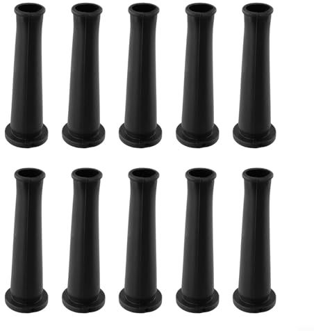 10 protectores de cable de amoladora angular de 20 x 70 mm, funda de protección de alambre, protector de cable de goma flexible para herramientas y máquinas de corte, color negro