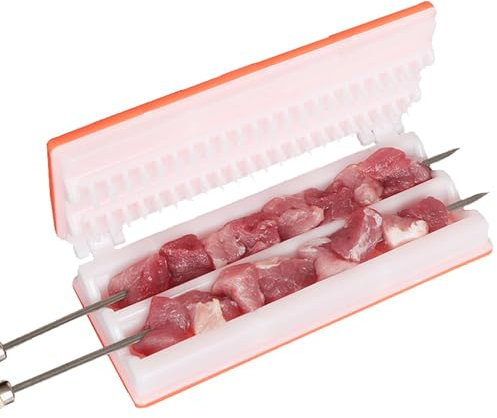 Outil pour brochettes à viande | Appareil de fabrication de brochettes de viande pour barbecue | Gadget de barbecue portable, boîte de fabrication de brochettes de viande, améliorez votre expérience