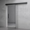 Mai & Mai Glasschiebetür komplettset softclose Schwarz Klarglas, inkl. Soft-Close, Griffart: Stangengriff, BxH: 102.5x205cm, 15 mm Wandabstand, 8mm ESG-Sicherheitsglas