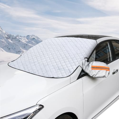 YBCCBY Copriparabrezza Invernale per Auto,Telo Antigelo per Parabrezza,Protezione Parabrezza Antighiaccio,Pellicole Protettive Antighiaccio per Auto per la Maggior Parte dei Veicoli