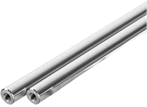 Guide per cassetti resistenti con serratura, 2 pezzi, albero lineare da 16 mm, lunghezza 550 mm, foro filettato M4/M5/M6, cromati, induriti, per armadi e mobili