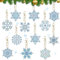 XLZJYIJ 5D Diamond Painting Weihnachten Anhänger Kinder, 12 Stück Doppelseitige DIY Schneeflocken Diamant Malerei Kit, Weihnachten Diamant Malerei SchlüSselbund für Weihnachtendeko und Geschenk