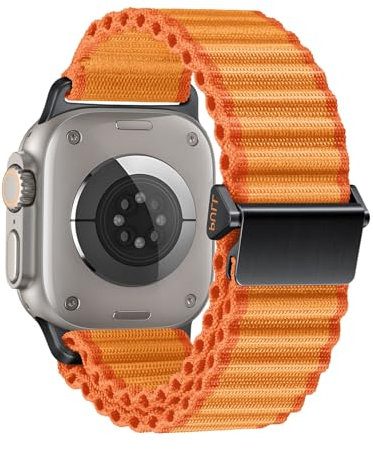 Trail Band für Apple Watch Armband Ultra/2 49mm 46mm 45mm 44mm 42mm iWatch Armbänder Herren,Robust Atmungsaktiv Im Gelände Nylon Straps Sport Apfelband für Apple Watch Series 10 9 8 7 6 5 4 3 SE 2nd