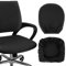 GHVACZS Schwarz Bürostuhl Bezug, Waschbarer Bezug Bürostuhl, Elastischer Bezug für Bürostuhl, Geeignet für die Meisten Bürostühle 38-48cm (Rückenlehnenbezug und Sitzkissenbezug)