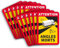 12 Stück Attention Angles Morts für LKW und Wohnwagen 25 x 17 cm Aufkleber Sticker Hinweiszeichen Schild Frankreich mit UV Schutz speziell für Außenbereich von SVENOVA