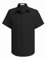 Arshiner Boys Shirt Black Short Sleeve Shirt Summer School Uniform Shirt Button Placket Shirts Solid Color Casual Shirt Top for Children with Breast Pocket 5-6 Years