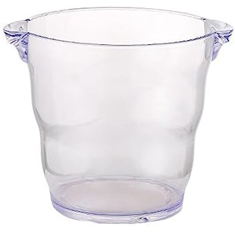 GEK208130 Eiseimer 5 Liter klare Acryl-Getränkewannen for Partys, Eiskübel aus Kunststoff for Cocktailbar, Weinkübel, Getränkekübel, Kühler for Kühlbox for Champagner oder Bier Eiswürfelbehälter