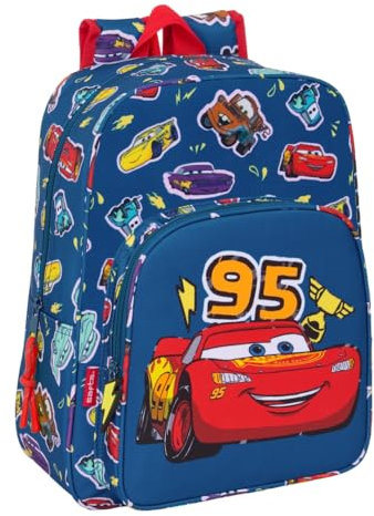 Safta Cars Racing - Mochila Escolar Infantil, Ideal para Niños de Diferentes Edades, Cómoda y Versátil, Calidad y Resistencia, 27x10x33 cm