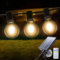litogo Guirnaldas Luces Exterior Solar, 9m G40 25+2 LED Cadena de Bombillas, 8 Modos, con Dimmable & Temporización, Impermeable Guirnalda para Jardín, Terraza, Patio